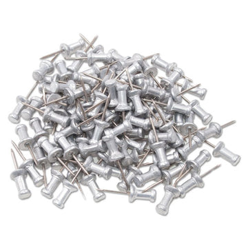 GEM® Aluminum Head Push Pins, Aluminum, Silver, 1-2", 100-box freeshipping - TVN Wholesale